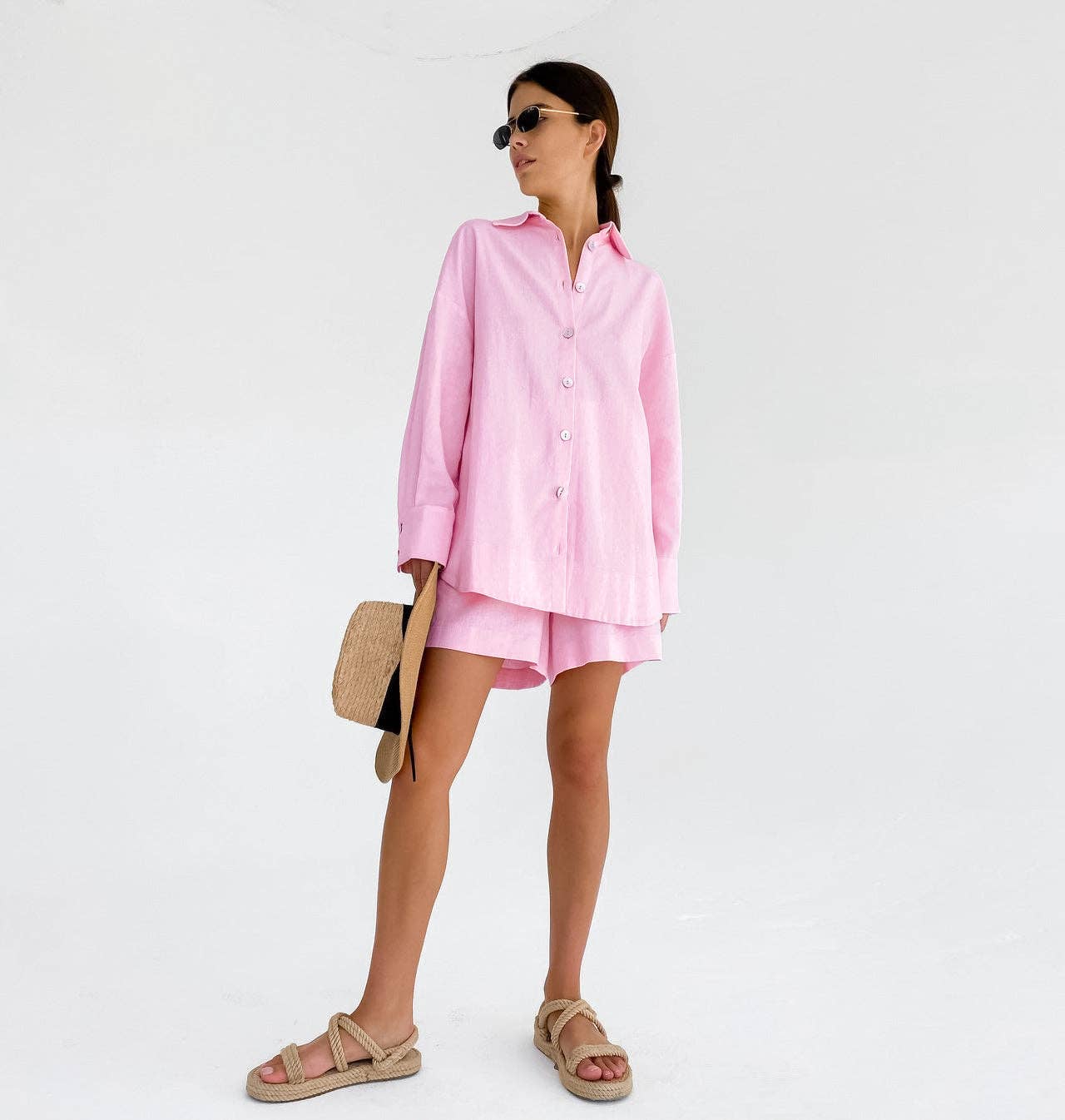 Long Sleeve Two Piece Short Set
