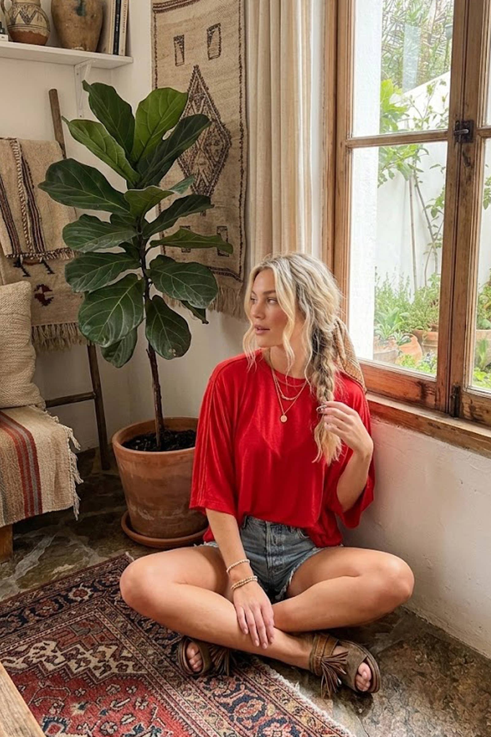 Flowy Lightweight Knit Relaxed Fit Top