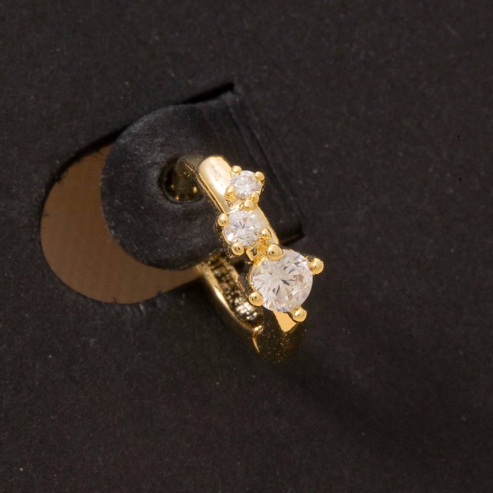 Cz Mini Huggie Hoop Earrings