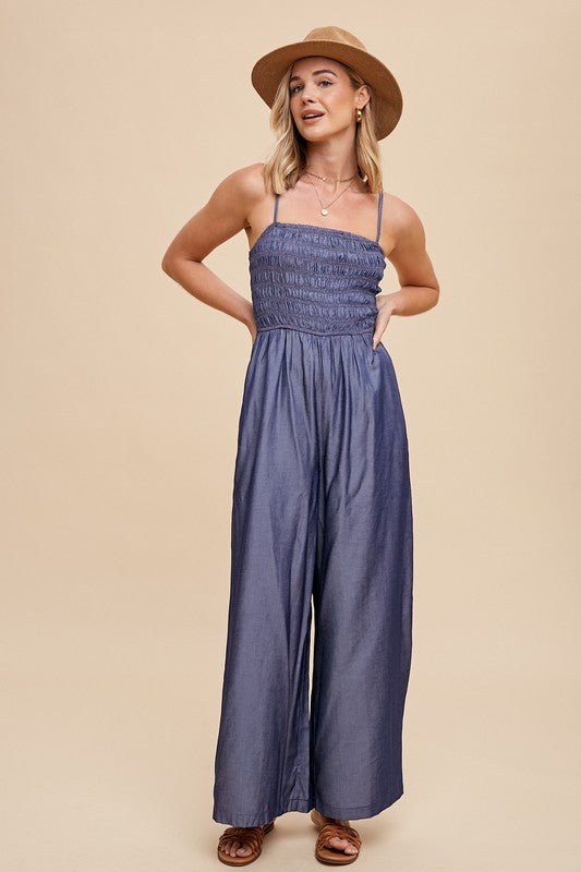 Denim Spaghetti Strap Jumper