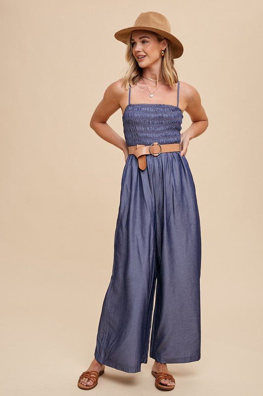 Denim Spaghetti Strap Jumper