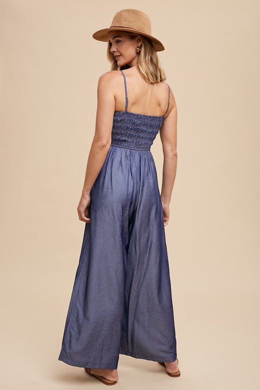 Denim Spaghetti Strap Jumper