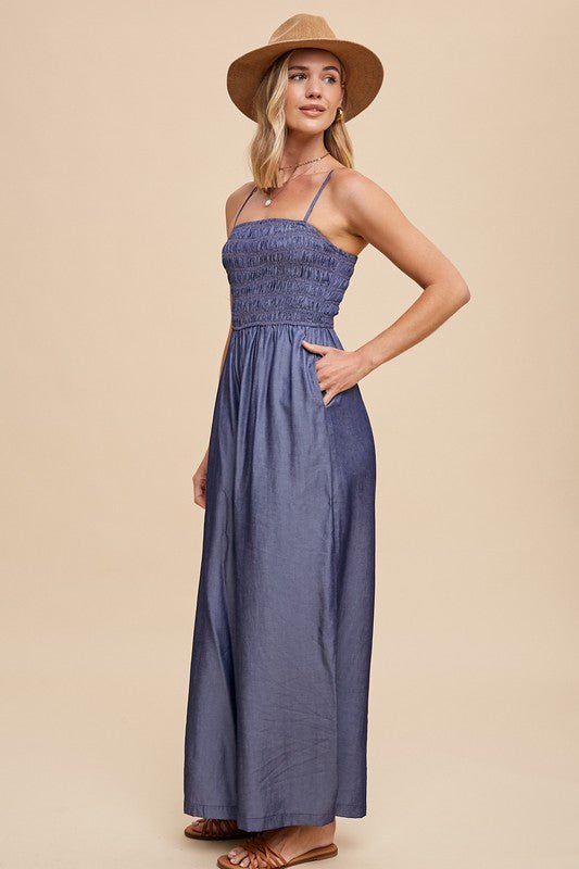 Denim Spaghetti Strap Jumper