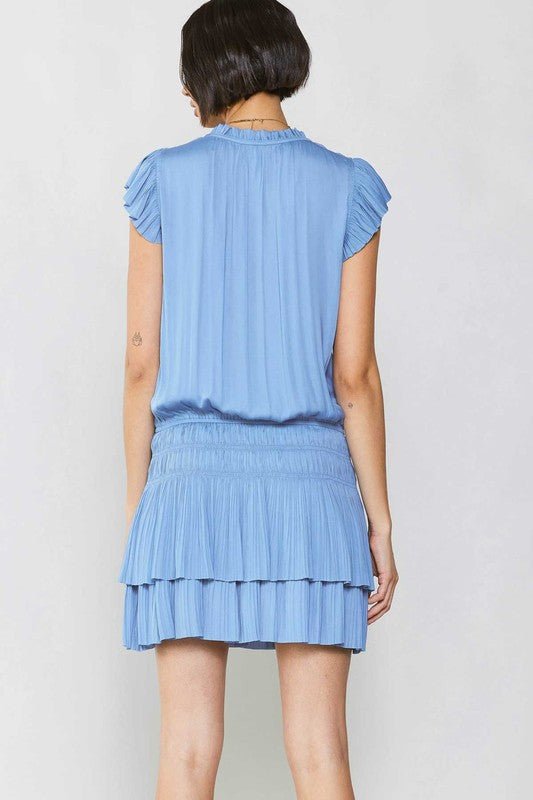 Pleated Mini Dress