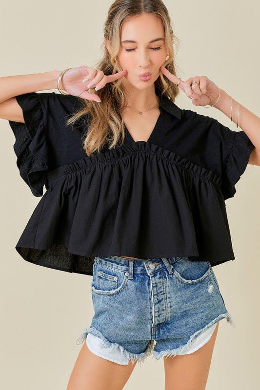 Swing Ruffle Blouse