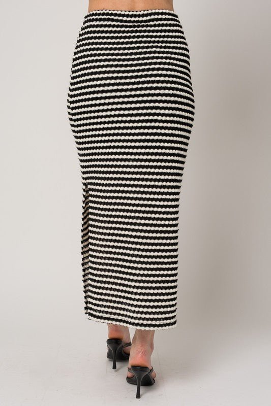 Vertical Striped Top and Skirt
