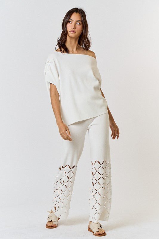 Off Shoulder Knit Top