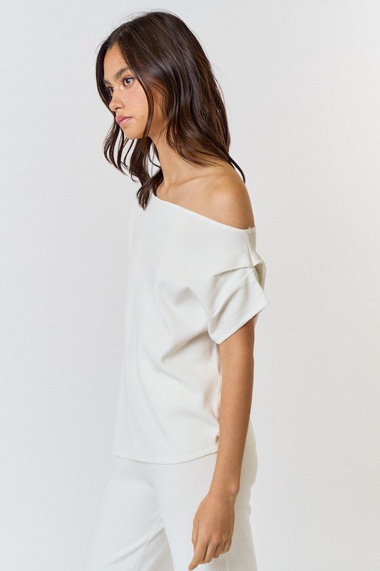 Off Shoulder Knit Top
