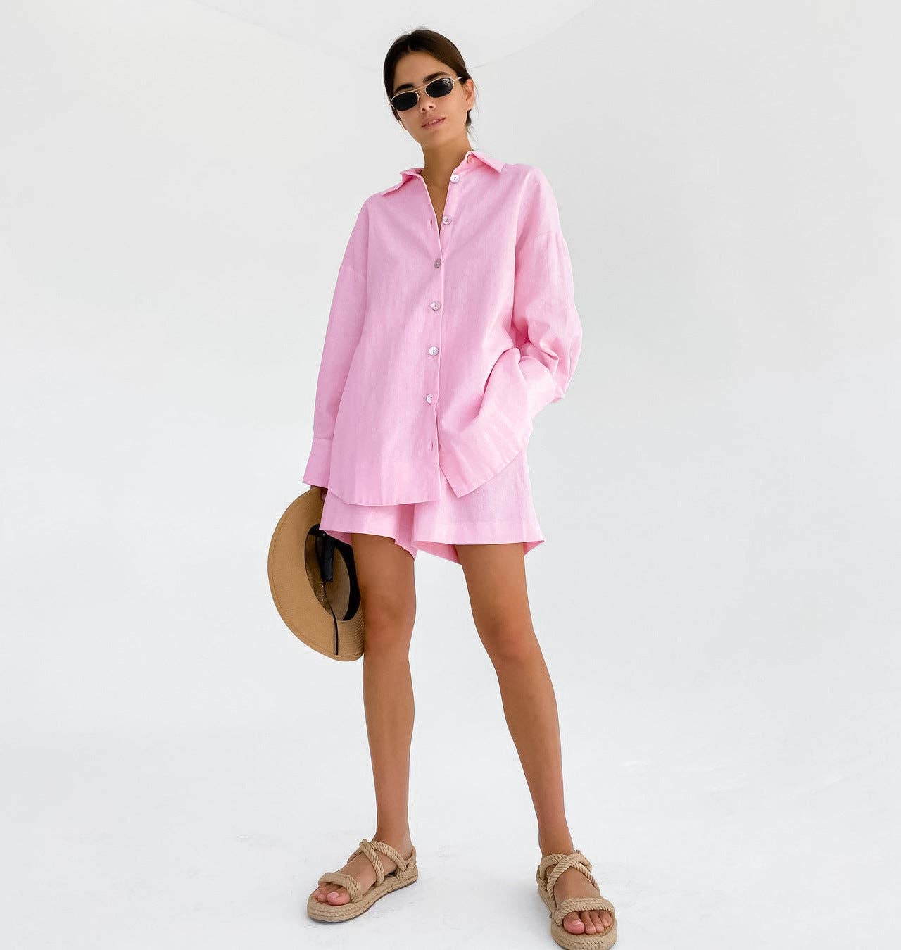 Long Sleeve Two Piece Short Set