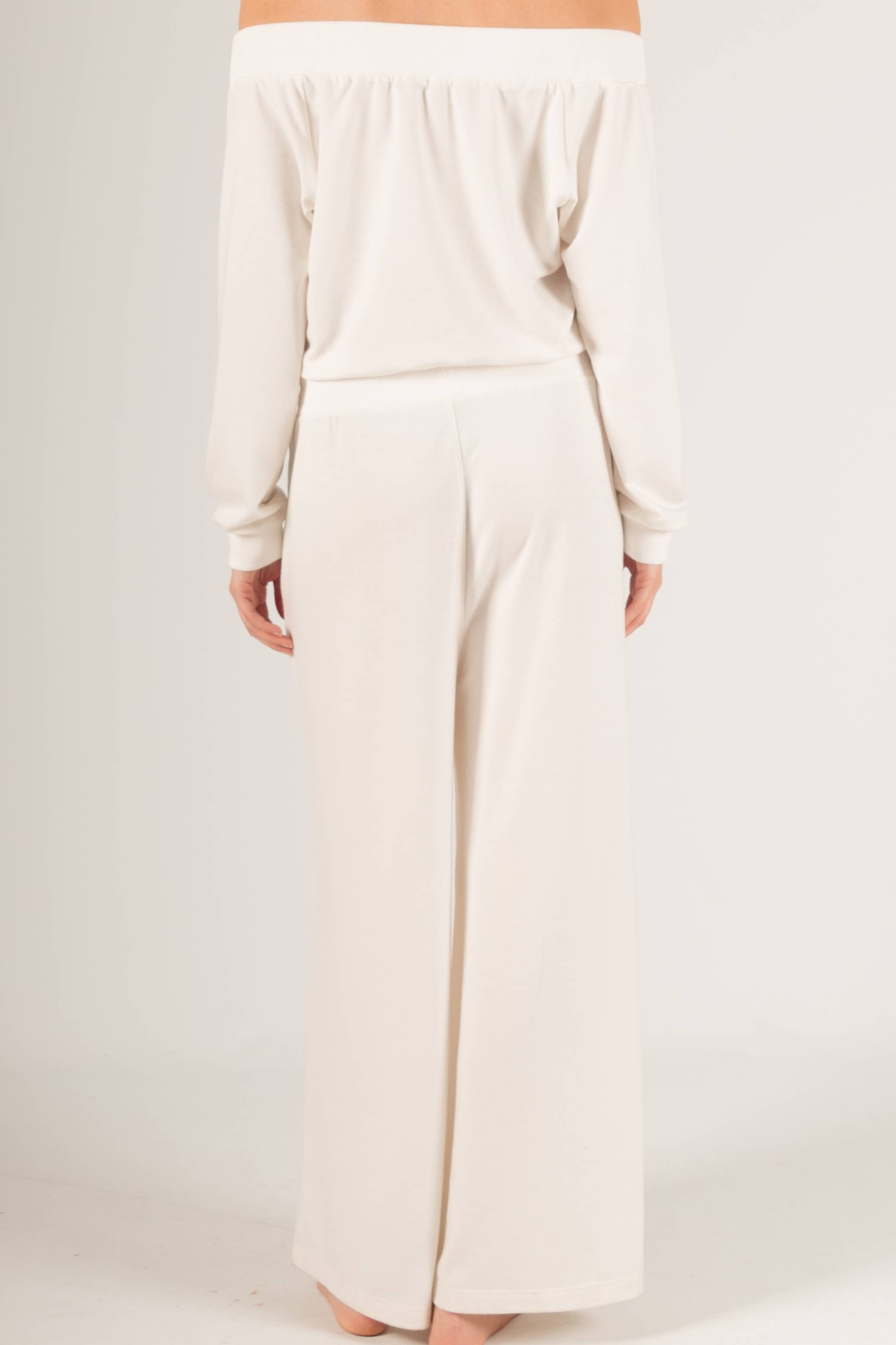 French Terry Off Shoulder Jumpsuit