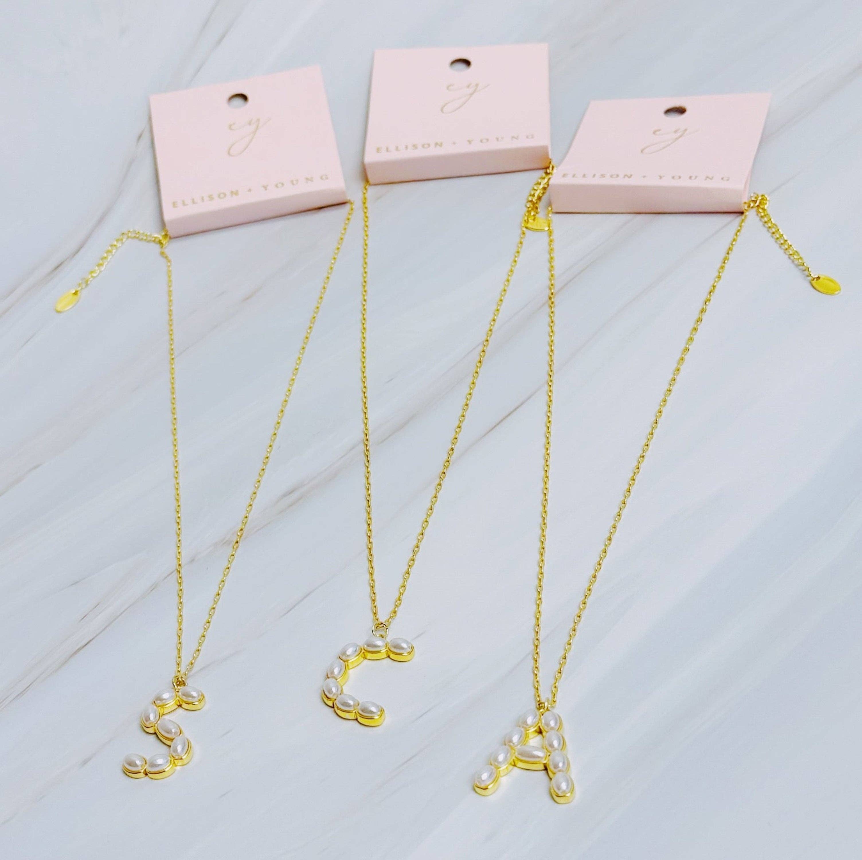 Pearl Initial Pendant Necklace