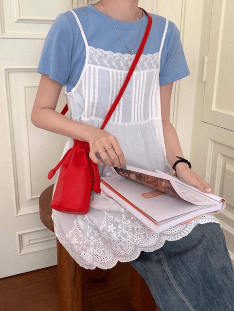 Small Drawstring Crossbody Bag