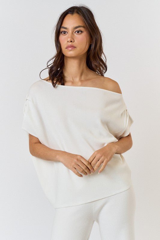 Off Shoulder Knit Top