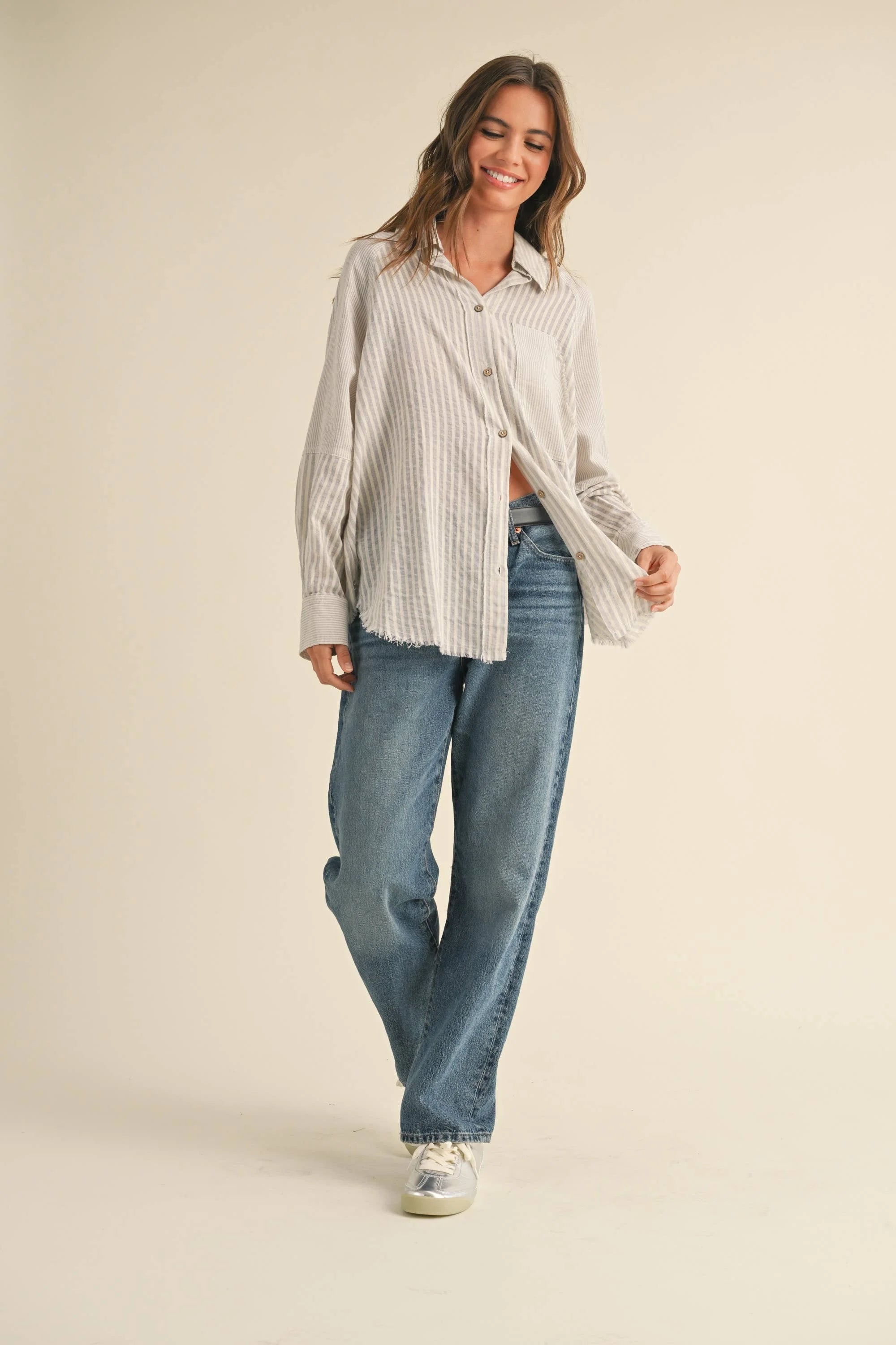 Light Blue Stripe Button-down Shirt