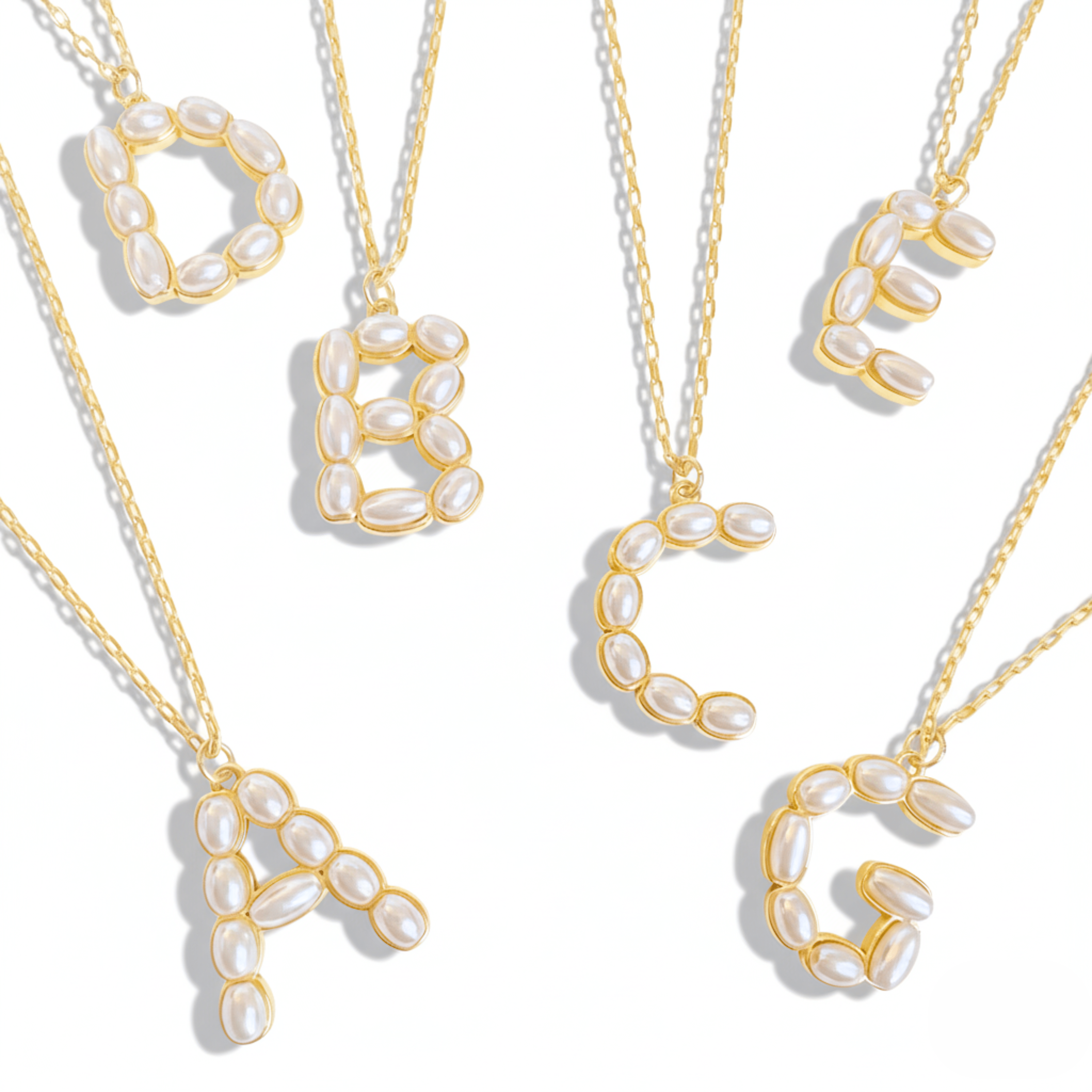 Pearl Initial Pendant Necklace
