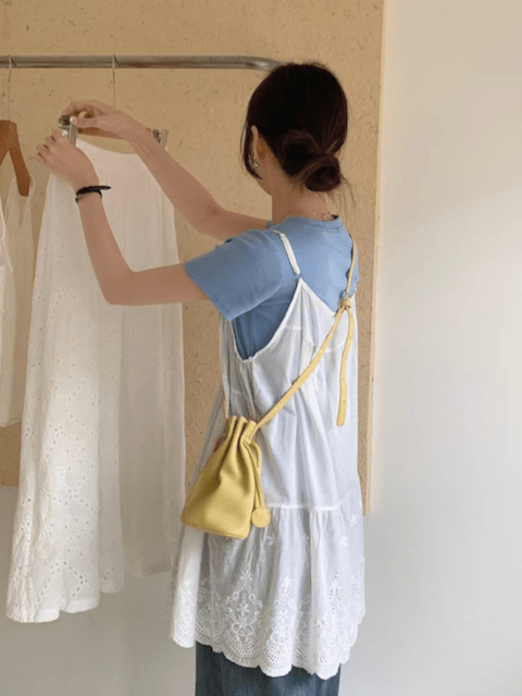 Small Drawstring Crossbody Bag