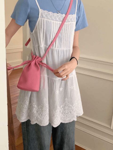 Small Drawstring Crossbody Bag